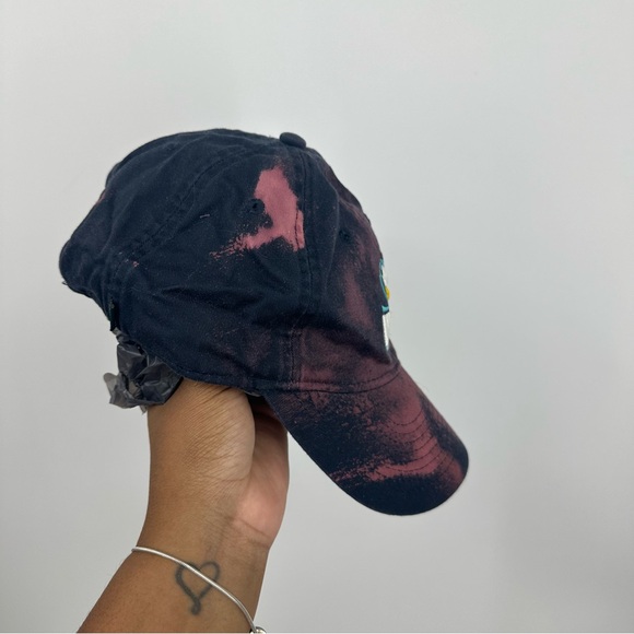 UNCW Seahawks Custom Bleach Splatter Cap Hat OS Upcycled School Gear Sports - Picture 6 of 8